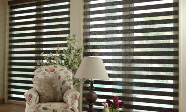 Stylish zebra blinds installed by Fatin Home Furniture