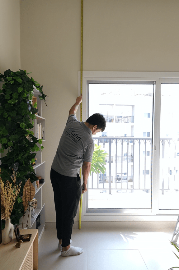 Measurement of windows for curtains